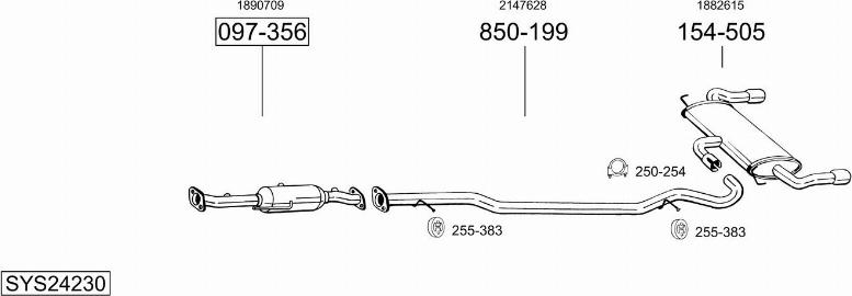 Bosal SYS24230 - Sistem de esapament allinparts.ro