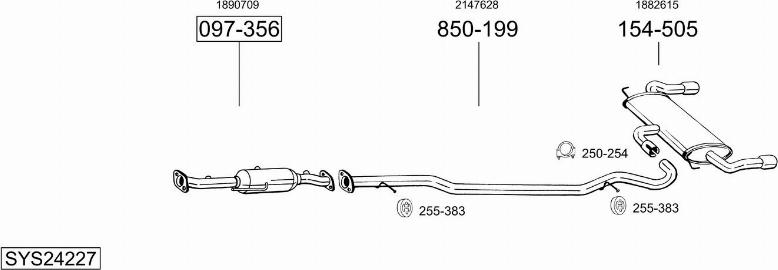 Bosal SYS24227 - Sistem de esapament - allinparts.ro