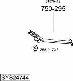 Bosal SYS24744 - Sistem de esapament allinparts.ro