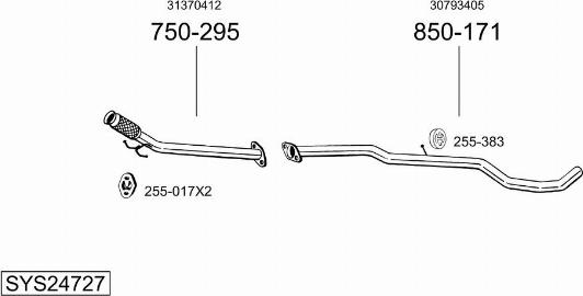 Bosal SYS24727 - Sistem de esapament allinparts.ro