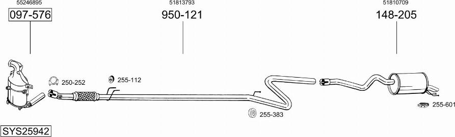 Bosal SYS25942 - Sistem de esapament allinparts.ro
