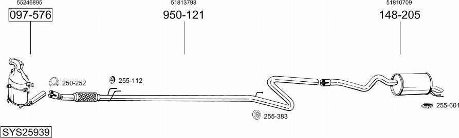 Bosal SYS25939 - Sistem de esapament allinparts.ro