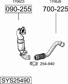 Bosal SYS25490 - Sistem de esapament - allinparts.ro