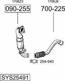 Bosal SYS25491 - Sistem de esapament - allinparts.ro