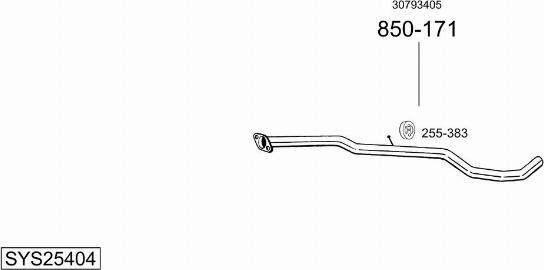 Bosal SYS25404 - Sistem de esapament - allinparts.ro