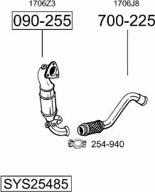 Bosal SYS25485 - Sistem de esapament - allinparts.ro