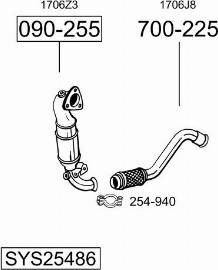 Bosal SYS25486 - Sistem de esapament - allinparts.ro