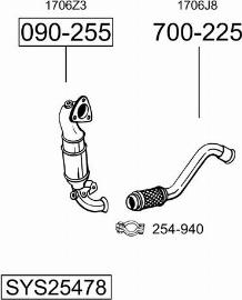 Bosal SYS25478 - Sistem de esapament - allinparts.ro