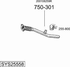 Bosal SYS25558 - Sistem de esapament - allinparts.ro