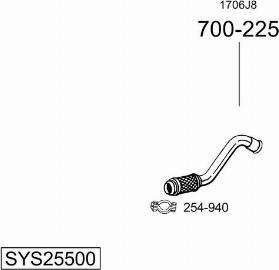Bosal SYS25500 - Sistem de esapament allinparts.ro