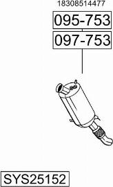 Bosal SYS25152 - Sistem de esapament - allinparts.ro