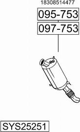 Bosal SYS25251 - Sistem de esapament - allinparts.ro