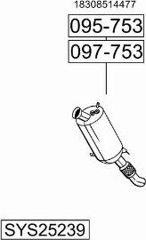Bosal SYS25239 - Sistem de esapament - allinparts.ro