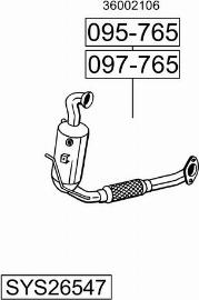 Bosal SYS26547 - Sistem de esapament - allinparts.ro
