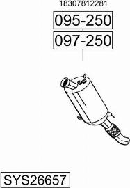 Bosal SYS26657 - Sistem de esapament - allinparts.ro