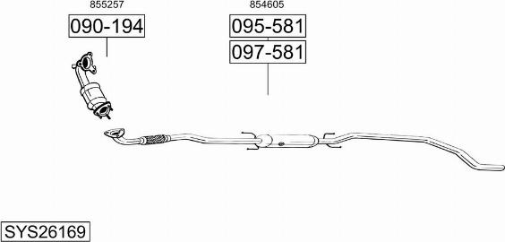 Bosal SYS26169 - Sistem de esapament - allinparts.ro
