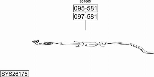 Bosal SYS26175 - Sistem de esapament - allinparts.ro
