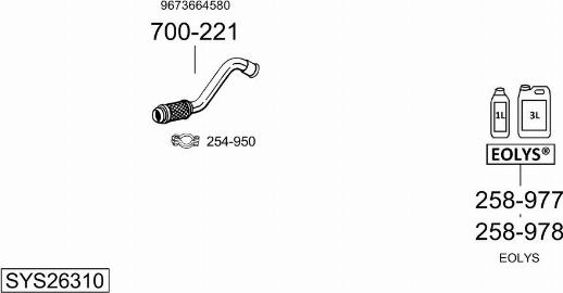 Bosal SYS26310 - Sistem de esapament allinparts.ro