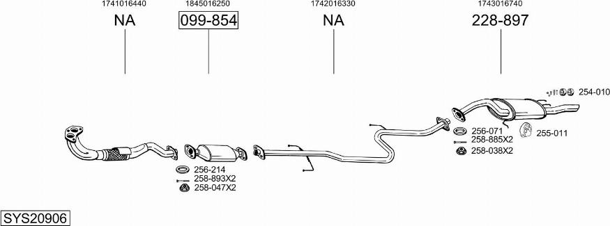Bosal SYS20906 - Sistem de esapament allinparts.ro