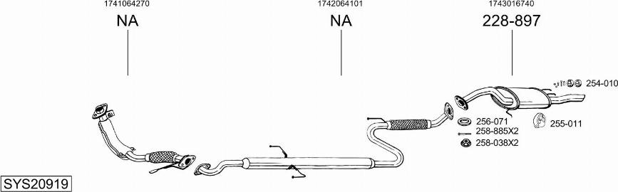Bosal SYS20919 - Sistem de esapament - allinparts.ro