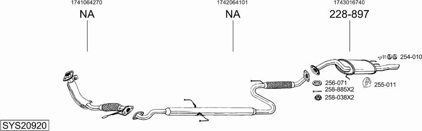 Bosal SYS20920 - Sistem de esapament - allinparts.ro