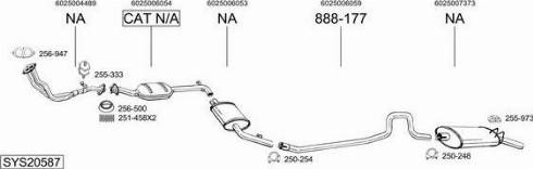Bosal SYS20587 - Sistem de esapament - allinparts.ro