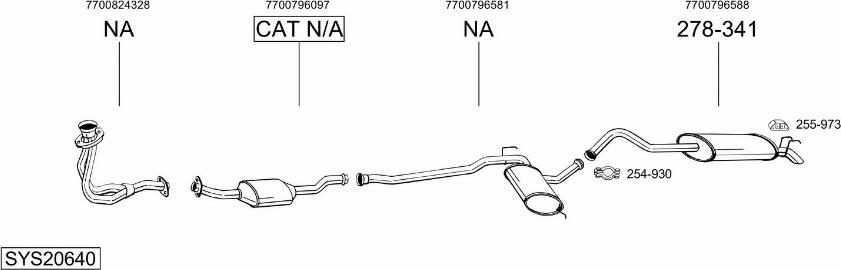 Bosal SYS20640 - Sistem de esapament - allinparts.ro