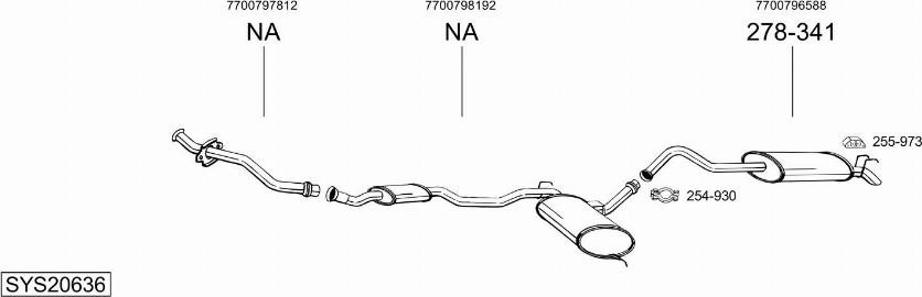 Bosal SYS20636 - Sistem de esapament - allinparts.ro