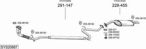 Bosal SYS20887 - Sistem de esapament - allinparts.ro