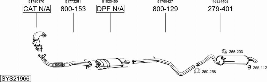 Bosal SYS21966 - Sistem de esapament allinparts.ro