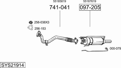 Bosal SYS21914 - Sistem de esapament - allinparts.ro
