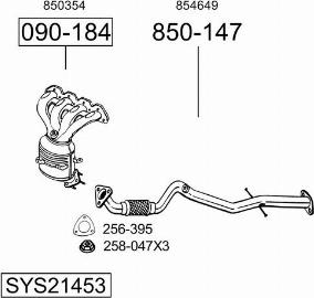 Bosal SYS21453 - Sistem de esapament - allinparts.ro