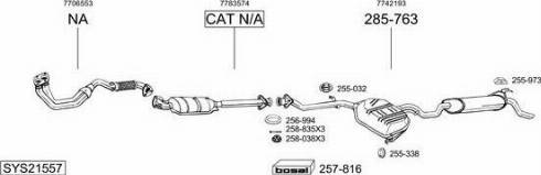 Bosal SYS21557 - Sistem de esapament allinparts.ro