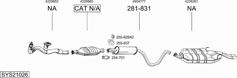 Bosal SYS21026 - Sistem de esapament allinparts.ro