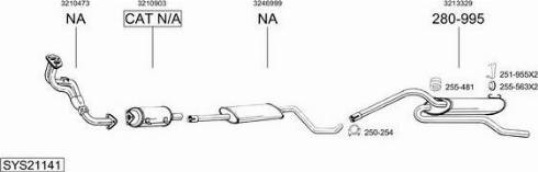 Bosal SYS21141 - Sistem de esapament - allinparts.ro