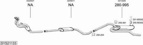 Bosal SYS21133 - Sistem de esapament allinparts.ro