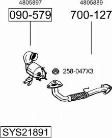 Bosal SYS21891 - Sistem de esapament - allinparts.ro