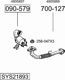 Bosal SYS21893 - Sistem de esapament - allinparts.ro