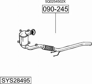 Bosal SYS28495 - Sistem de esapament - allinparts.ro
