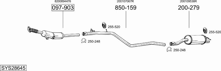 Bosal SYS28645 - Sistem de esapament - allinparts.ro