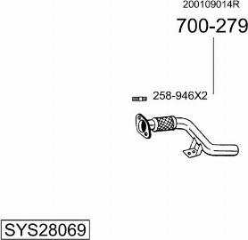 Bosal SYS28069 - Sistem de esapament allinparts.ro