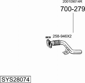 Bosal SYS28074 - Sistem de esapament - allinparts.ro