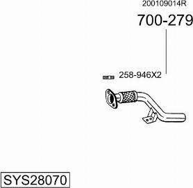 Bosal SYS28070 - Sistem de esapament allinparts.ro
