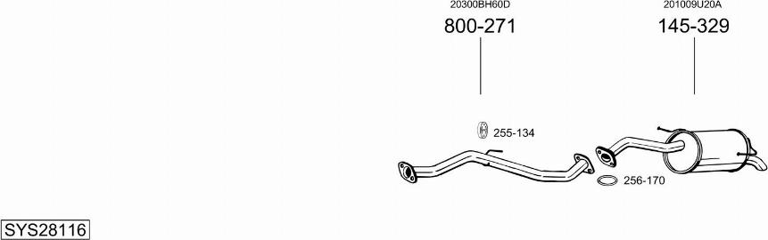 Bosal SYS28116 - Sistem de esapament allinparts.ro