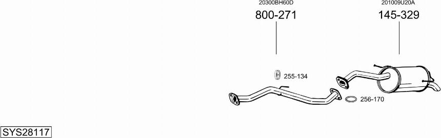 Bosal SYS28117 - Sistem de esapament allinparts.ro