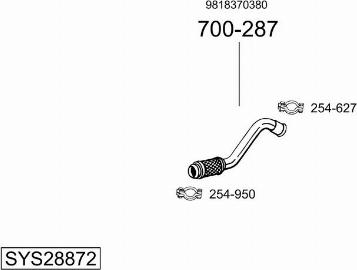 Bosal SYS28872 - Sistem de esapament - allinparts.ro