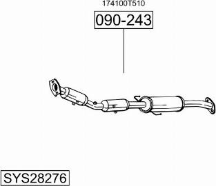 Bosal SYS28276 - Sistem de esapament - allinparts.ro