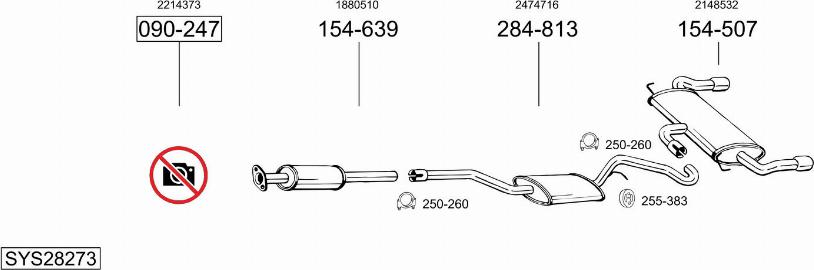 Bosal SYS28273 - Sistem de esapament - allinparts.ro