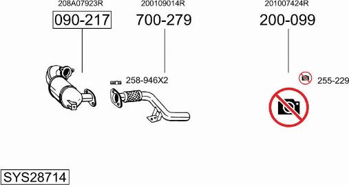 Bosal SYS28714 - Sistem de esapament allinparts.ro