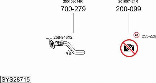 Bosal SYS28715 - Sistem de esapament - allinparts.ro